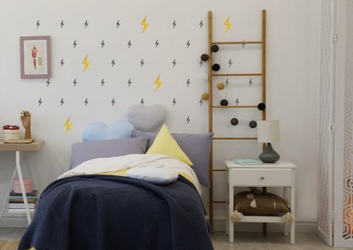מדבקות ברקים מאויירים לחדרי ילדים ונוער - מיכל נמצוב סטודיו m creative
